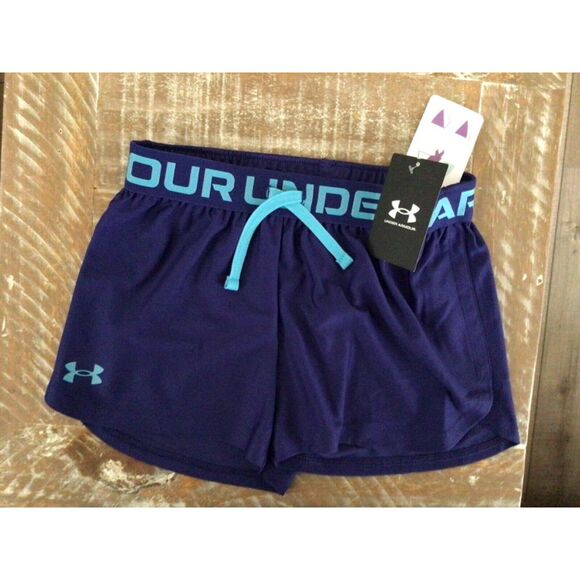 UNDER ARMOUR GIRL'S PLAY UP SHORTS  NEW 1363372 Purple‎ Large - Picture 1 of 2